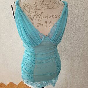 NWOT Old Hollywood Style Ruched Chemise Lingerie